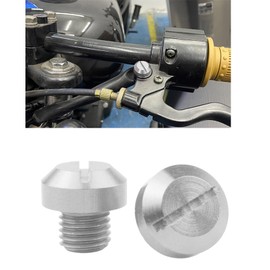 Lecctso 2PCS Motorcycle Mirror Plug, M10x1.25 Universal Motorcycle Mirror Hole Plugs, Rearview Mirror Screws Motorcycle Accessories Anti-Rust Right Left Hand Thread Plugs for Most Motorcycle ATV Bike