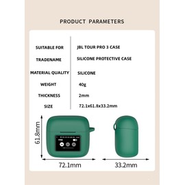 YKNIUFLY Bluetooth Headphone Case Compatible with JBL Tour PRO 3, Soft TPU, 360° All-Round Protection Headphone Case Cover Compatible with JBL Tour PRO 3 (Pink)