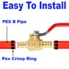 (6 Pack) TMKOOL 1/2 inch Pex Shut-off Ball Valve for