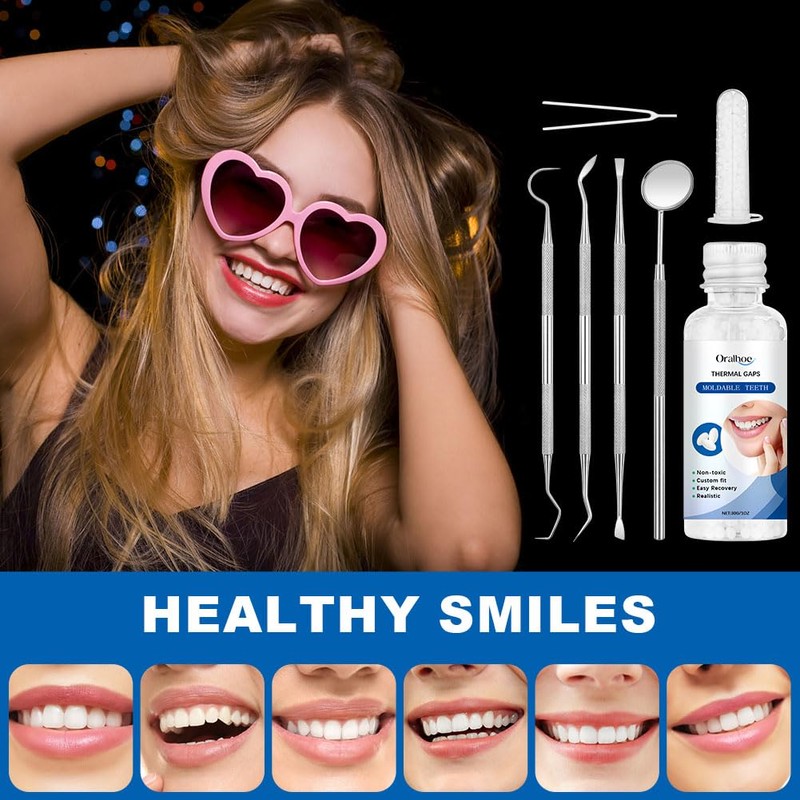 OFFCUP Temporary Tooth Filling, Tooth Filling Repair Kit with 4
