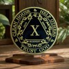 Black & Gold 1-10 Years Alcoholics Anonymous Medallion AA Coin