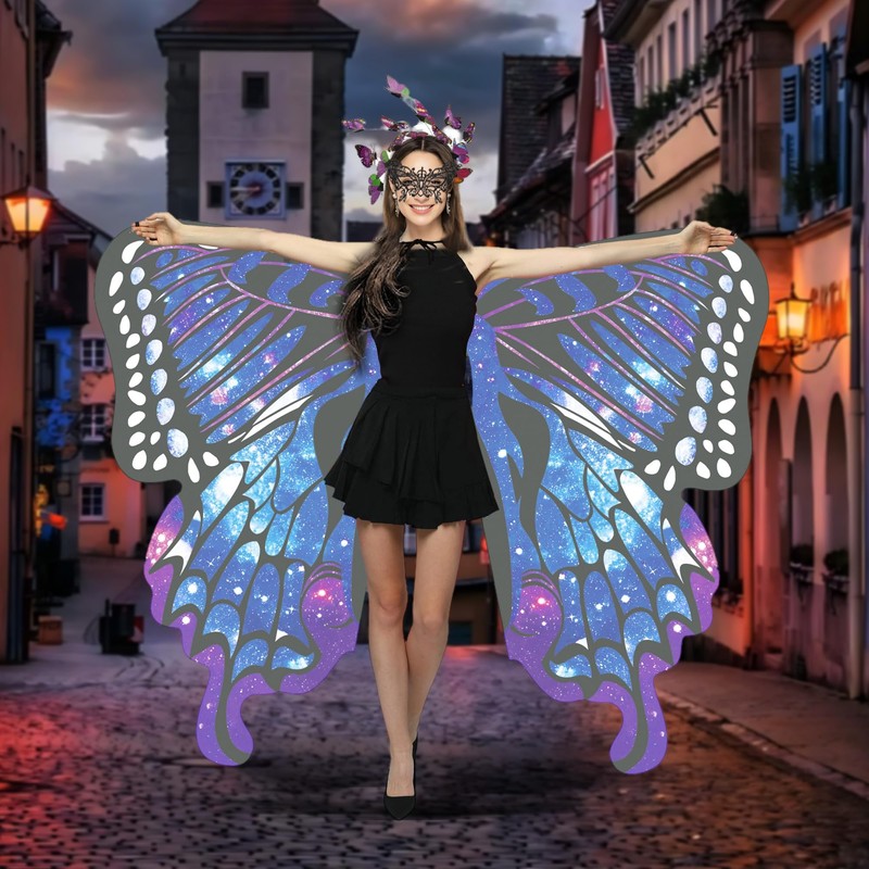 Sundonix Butterfly Wings Fairy Costume Adult - Monarch Moth Wings