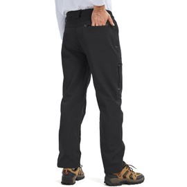 Mens Snow Ski Waterproof Hiking Pants Insulated Fleece Lined Winter Snowboard Fishing Walking Outdoor Pants