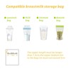 2Pcs Breastmilk Storage Bag Adapter Portable Convenient Use Wide Mouth