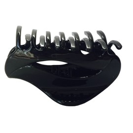 Parcelona French Swift Black Medium Celluloid Acetate Covered Spring Jaw Hair Claw Clip Clamp Clutcher