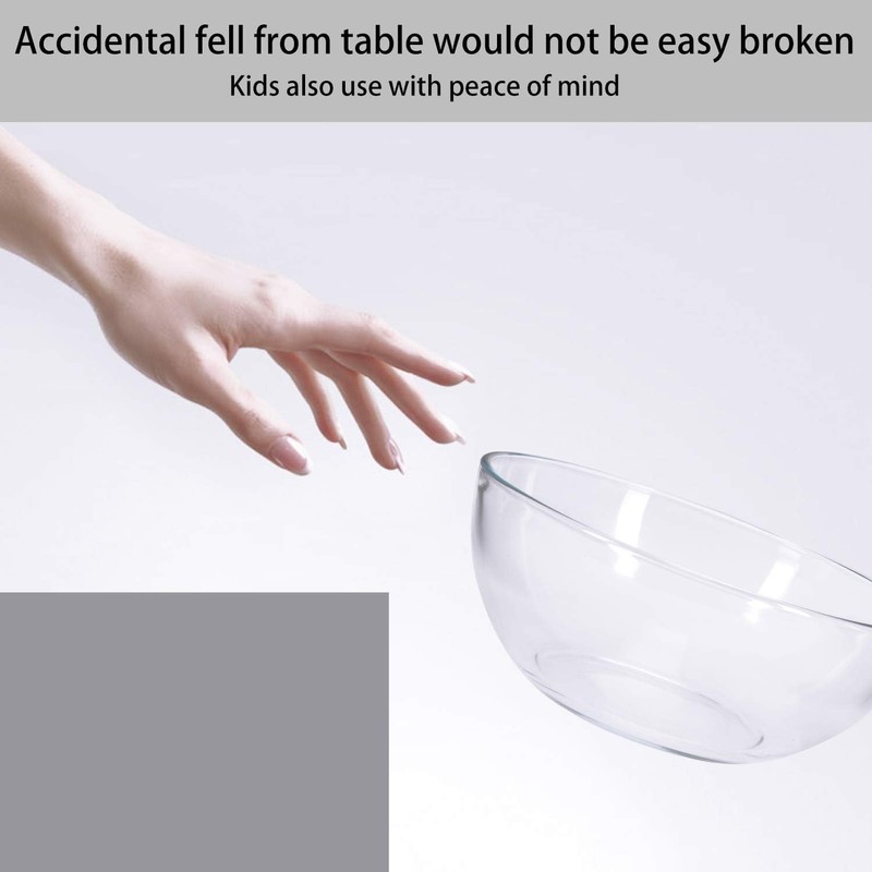 FOYO 5 Inch Glass Mixing Bowls Set - Round, Small