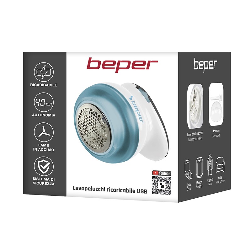 Beper 50.245 USB Lint Shaver High Autonomy Up to 40