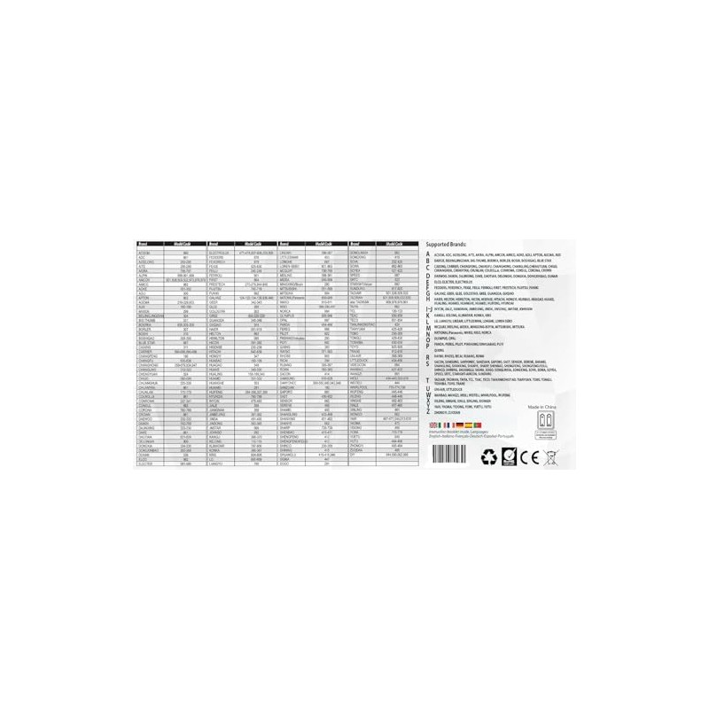 Universal Air Conditioning Remote Control Compatible with All Original Remote