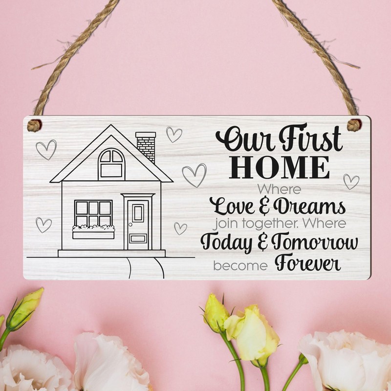 New Home Plaque - Celebrate Your First Home with Love