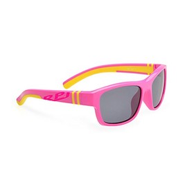 RUDYPROJECT RPJ ARA Sunglasses, Pink & Yellow Shiny Frame/Smoke Black Lens, Freesize