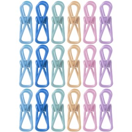 Mr. Pen- Chip Clips, 18 Pack, 2 Inch, Pastel Colors, Utility Steel PVC-Coated Clips, Bag Clips, Chip Clip, Metal Clips, Chip Bag Clip, Food Clips, Bag Clips for Food Storage, Food Bag Clips