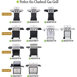 Grill Replacement Parts for Charbroil Performance 6 Burner 463276517 463244819, Charbroil 5 Burner 463347518 463347519, Charbroil 4 Burner 463347017 463361017