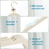 UNEED Ivory Velvet Hangers with Golden Hooks, 36 Pack -