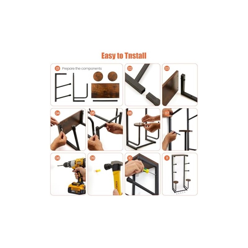 Skateboard Wall Mount Rack — Horizontal Multi-Board Display Shelf &