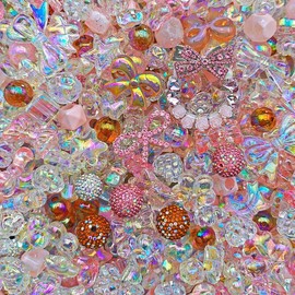 Acrylic Beads Mix(16mm)-Beading making-Bead Assortmens-DIY:_Pink Bowtie_650ml