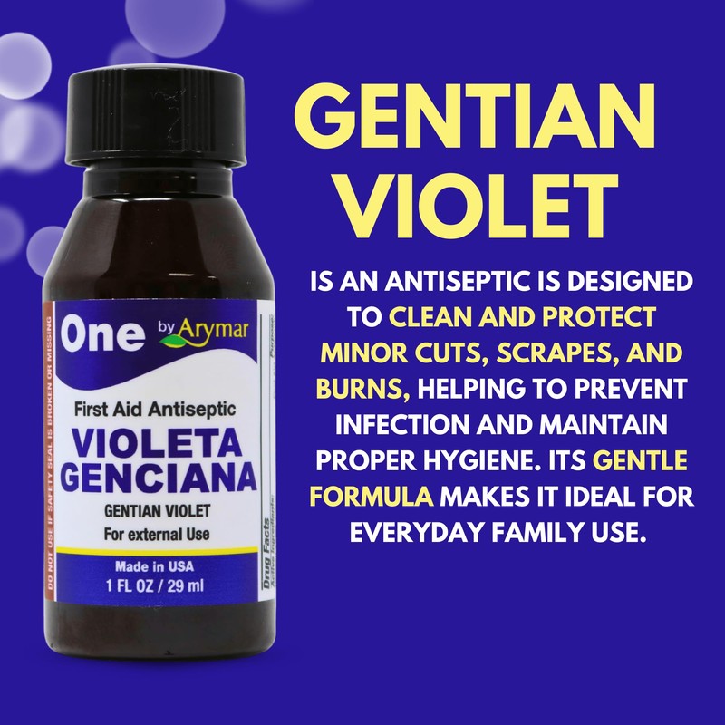 Arymar Gentian Violet 1% USP Solution - First Aid for