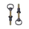 HEVSTIL 4PCS Antique Brass Swing Mirror Mounting Bolt 3-2/3" Long