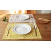 René Dieu Kukshome 18400011 Placemat, Leaf/Yellow, 16.9 x 13.8 inches