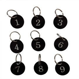 Sourcemall Acrylic Numbered Tags with Key Ring (1-100)