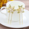 YBSHIN Bride Wedding Hair Pins Flower Hair Pieces Pearl Hair