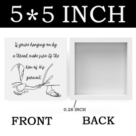 Funny Christian Room Decor Jesus Decor Bible Verses Wall Decor Christian Religious Faith Gifts for Women Christian Office Decor Prayer Room Decor Wooden Box Sign for Home Church Bedroom Shelf Office