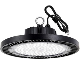 Gugsey LED High Bay Light, 200W 28000lm 5000K High Bay Led Shop Light with Plug 5' Cable and Hook Ring, UFO High Bay Led Lights for Garage Gym Warehouse Workshop