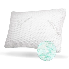 Snuggle-Pedic Shredded Memory Foam Pillow - The Original Cool Pillows for Side, Stomach & Back Sleepers - Sleep Support That Keeps Shape - College Dorm Room Essentials for Girls and Guys - Queen