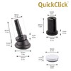 Wagner QuickClick® Chair Gliders Reversible Wool Felt + Plastic Silencer