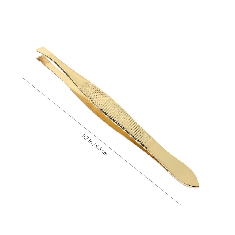 FRCOLOR 2pcs Eyebrow Tweezers Ergonomic Handles for Removal Includes and