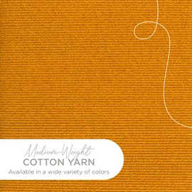 Lion Brand Yarn 761-158 24/7 Cotton Yarn, Goldenrod