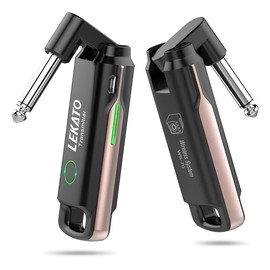 LEKATO 【CRAZY DEAL!Guitarist MUST HAVE】LEKATO 70 Channels UHF Wireless Guitar System Set,WS-70 Rechargeable Audio Wireless Transmitter Receiver Kit,for Electric Guitar Bass Keyboard Volin Drum Vocal Mixer Record,Song Wirter Music Player Practice Christma