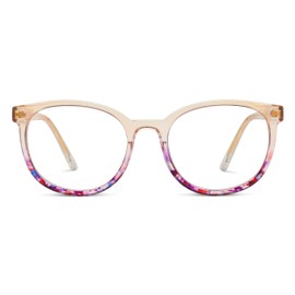 Peepers by PeeperSpecs Oprah's Favorite Women's That's a Wrap Round Blue Light Blocking Reading Glasses - Champagne +2.00