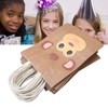 25Pcs Kraft Paper Gift Bag Animal Pattern Multipurpose Kraft Bag