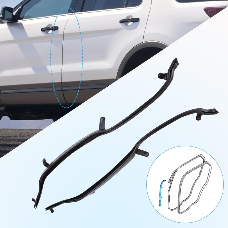 Door Weatherstrip Seal RH LH Pair Compatible with Ford Explorer
