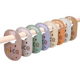 Ahzufuky Baby Closet Dividers – Double-Sided Baby Clothes Organizer for Nursery Decor, Set of 8 Baby Hanger Dividers for Newborn to 24 Months, Ideal Baby Closet Organizer for Girls & Boys