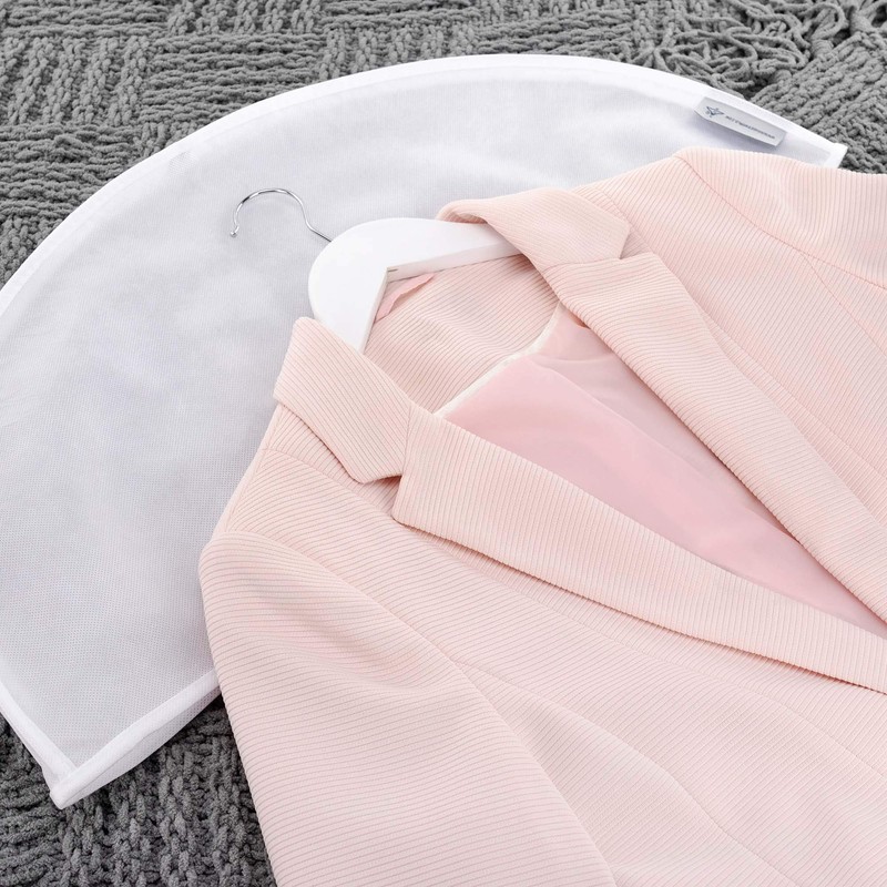 Hangerworld 20 White Shoulder Covers with Wide Side Gusset Shoulder