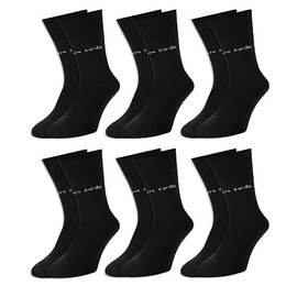 Pierre Cardin 6-9-12 or 18 Pairs Men's Business Socks Cotton Socks Suit Socks Black, black