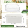 Maxdot 50 Pack Disposable Food Containers with Lids Paper Food