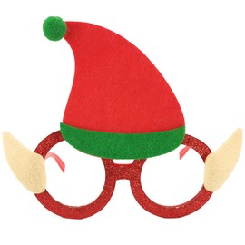 Pohotobooth Props Ltd Fun Glitzy Elf Hat & Ears Christmas Glasses