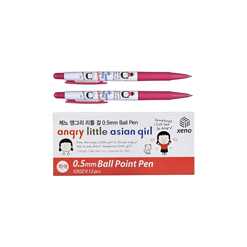 Xeno Angry Little Asian Girl Cartoon Character 0.5mm Ball Point