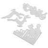 CORHAD 3Pcs Christmas Themed Cutting Dies Durable DIY Craft Stencils