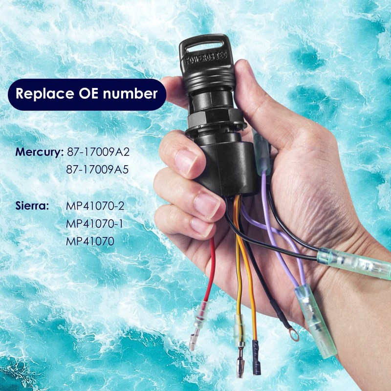 Boat Ignition Switch with Key with Choke Replacement for Mercury