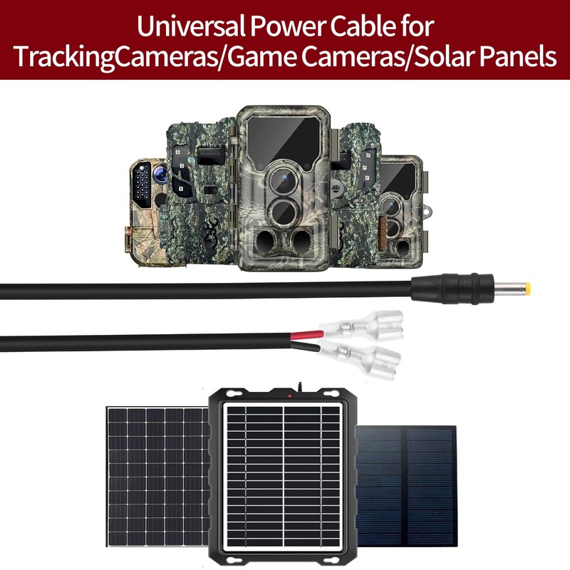 Trail Camera Power Cord,5.5x2.1mm DC Plug External Power Cable Compatible