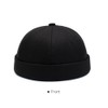 Brimless Skullcap No Visor Rolled Cuff Retro Docker Beanie Cap