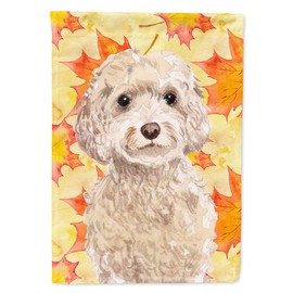 Caroline's Treasures BB9515GF Champagne Cockapoo Fall Flag Garden Size, Small, Multicolor