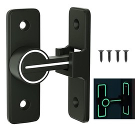 Pestillos para Puertas,pestillos de puerta de ángulo recto de 90 grados,Cerradura de Puerta Corredera,Pestillo de seguridad, cerradura de pestillo para jardín, baño,exterior (Negro (fluorescente))