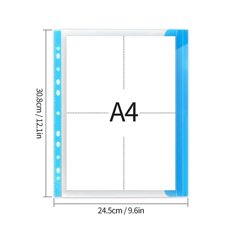 Namvo A4 Plastic Wallets Expandable Die Cut Pockets 12 Folders