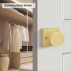goldenwarm Gold Dummy Door Knobs, Zinc Alloy Square Ball Brushed