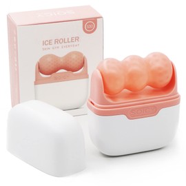 Ice Roller for Face and Eyes - Facial Skin Care Tools with 2-in-1 Roller and Carry Bag to Reduce Swelling and Relieve Migraines, Pain Women Gift (Pink)