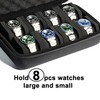 AUKURA 8 slots Watch Case, hard watch storage case, hard
